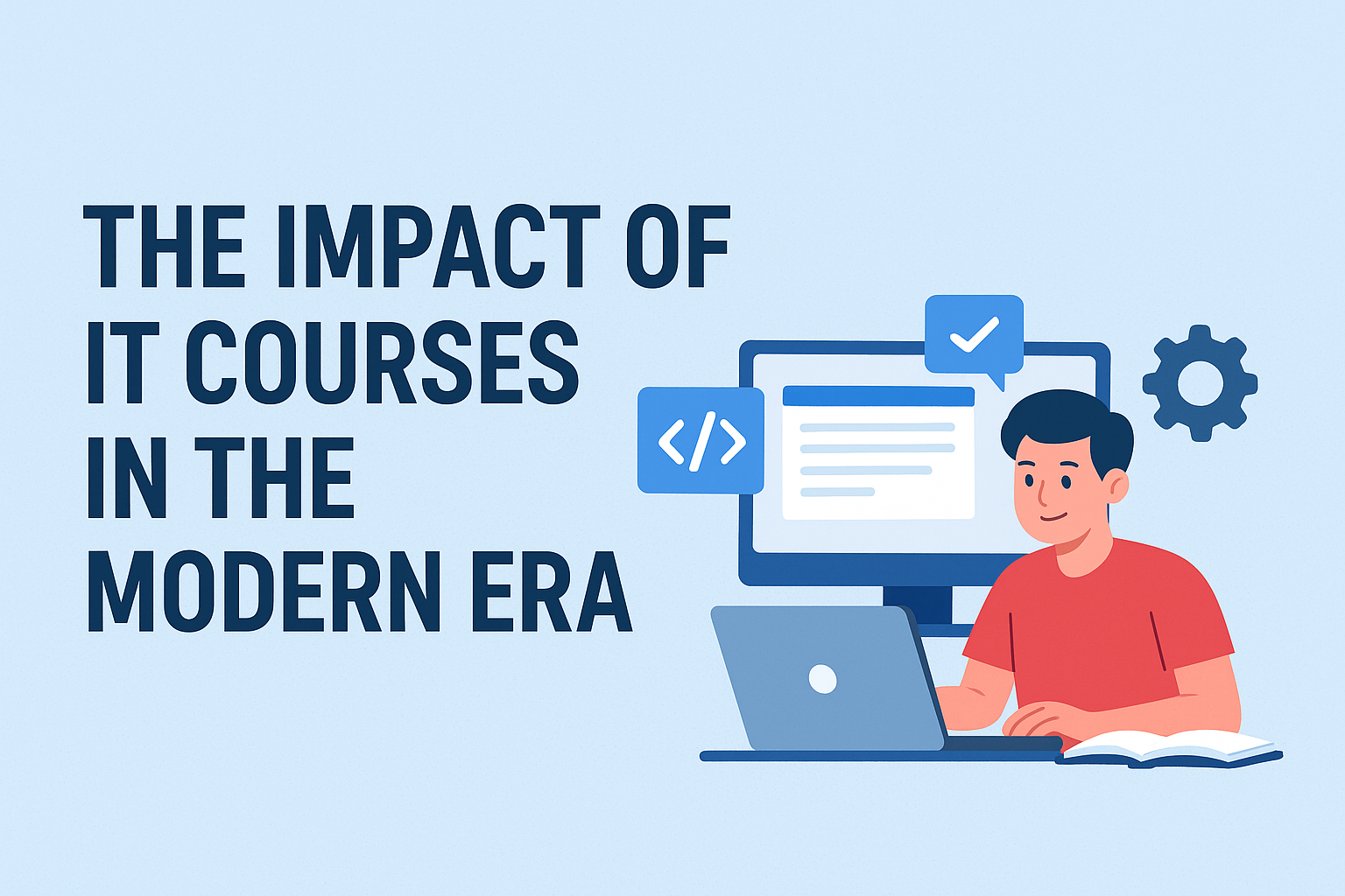 The impact of IT courses in the modern era illustrated by professionals using modern technology, best IT training institute in Hyderabad,